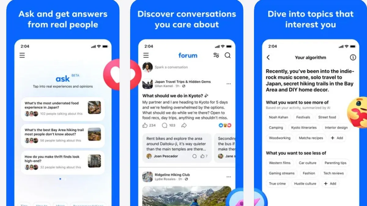 Скриншоты приложения Meta Forum