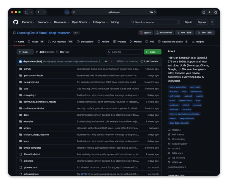 Студенты, для вас: на GitHub появился бесплатный ИИ-помощник Local Deep…