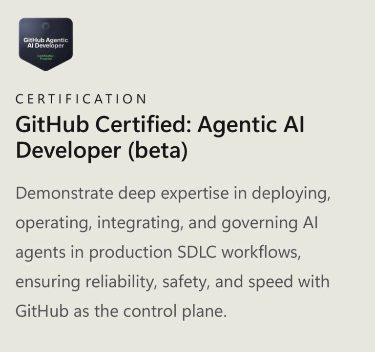 Microsoft начала сертифицировать вайб-кодеров Microsoft выкатила сертификат GitHub Agentic AI…