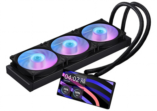 Готовая СЖО Cooler Master MasterLiquid B360 TV ARGB поставляется с 6-дюймовым дисплеем
