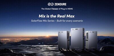 Zendure представляет в Европе серию SolarFlow Mix по &mdash; три системы домашнего накопления энергии на одной платформе