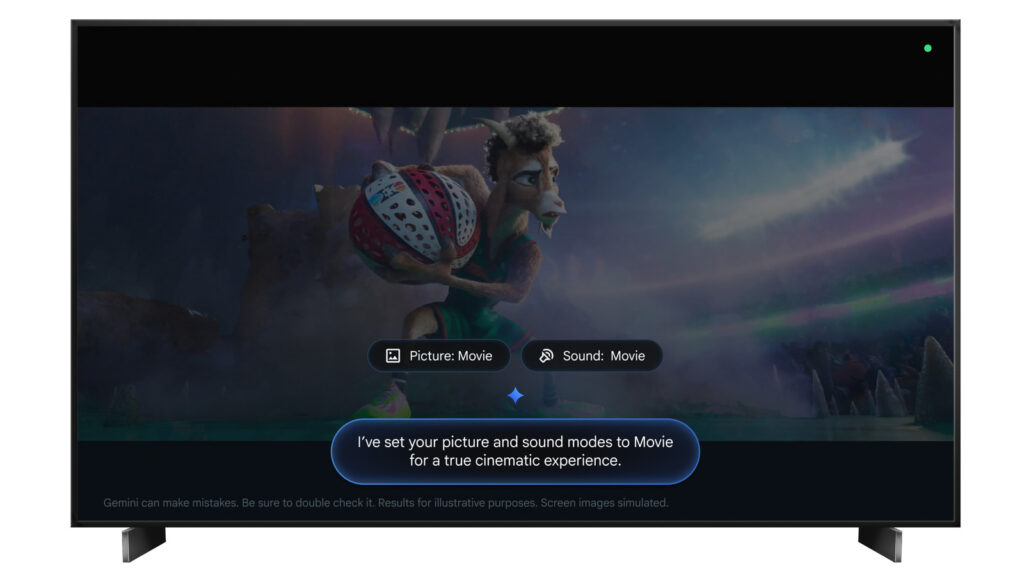 Теперь Gemini может настраивать параметры изображения на Google TV.