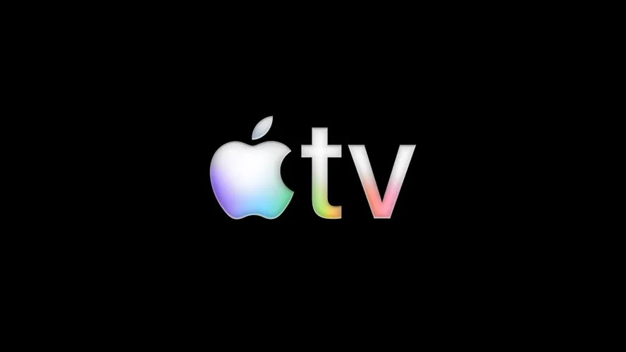 Логотип Apple TV на чёрном фоне