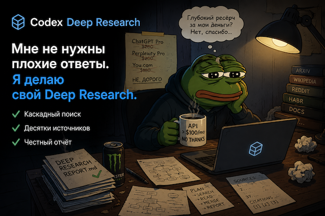 Deep Research для бедных поверх Codex