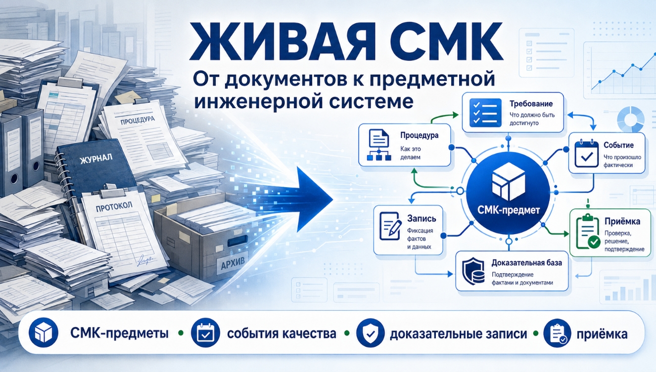Предметно-ориентированная СМК: как построить живую инженерную модель качества предприятия