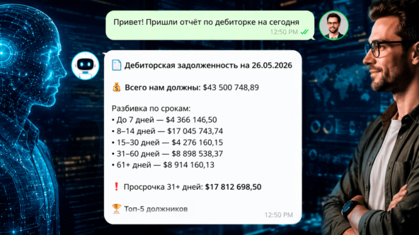 Telegram + 1С + ИИ = отчёты в мессенджере за 30 секунд