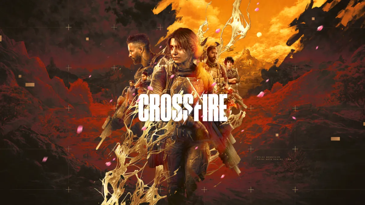 Иллюстрации с персонажами в военной форме, на которых написано слово Crossfire.