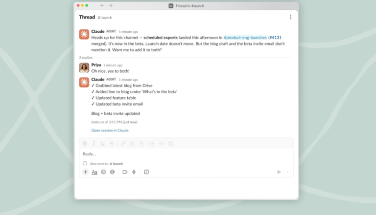 Клод Таг из Anthropic изучает вашу компанию, шаг за шагом, с помощью сообщений в Slack.