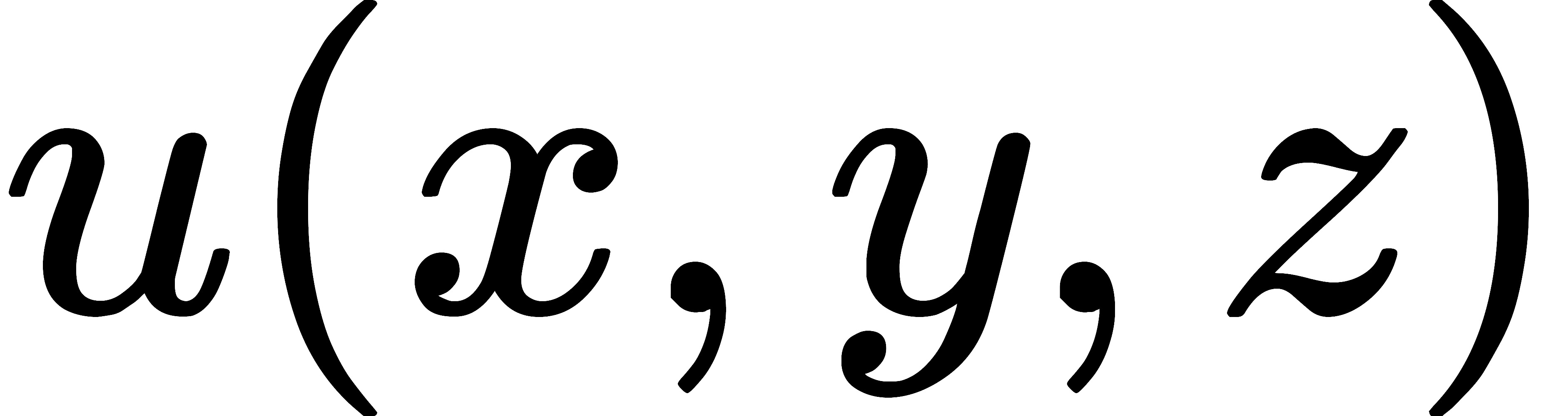 u(x,y,z)