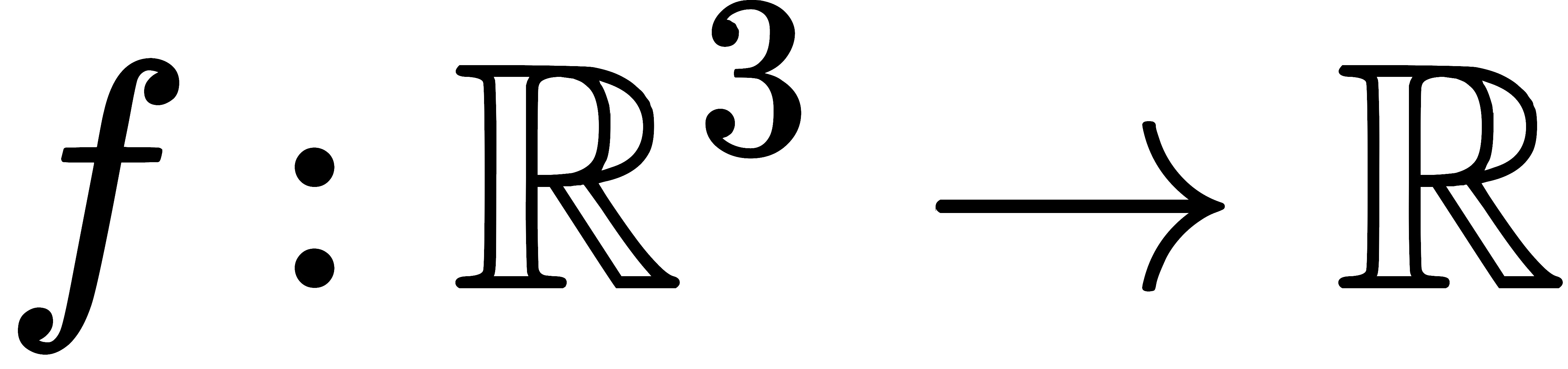 f:mathbb{R}^3tomathbb{R}