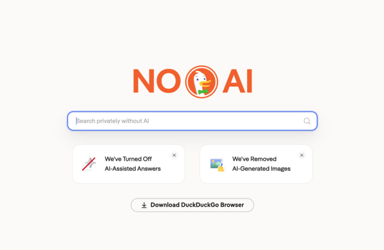 DuckDuckGo упрощает доступ к своей поисковой системе без использования искусственного интеллекта по мере роста трафика.