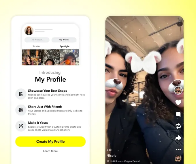 Snapchat ограничивает пользователей младше 16 лет в возможности делиться «В центре внимания» с друзьями.