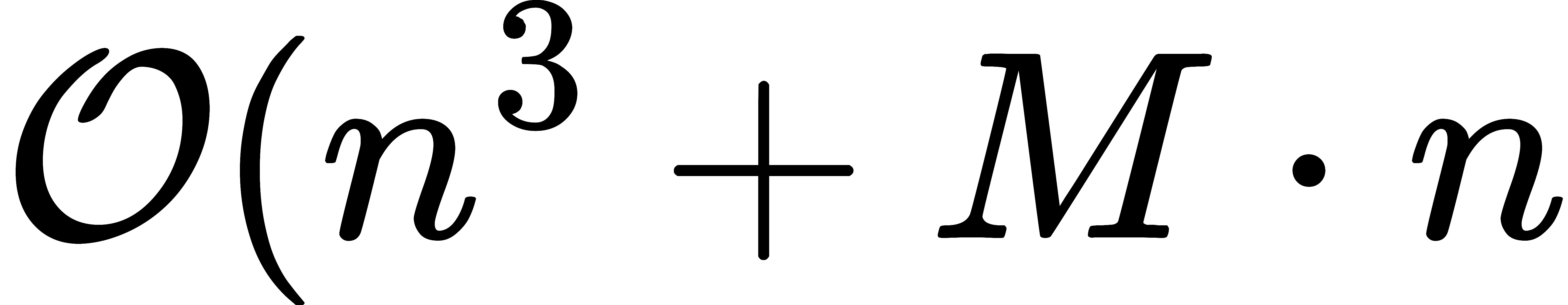 mathcal{O}(n^3 + M cdot n