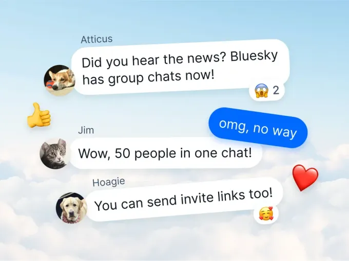 Компания Bluesky запускает групповые чаты, переориентируясь на функции для создания сообществ. 3 d1081cbbe5cb3ff8761755b644a001a1