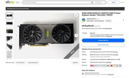 Дизайн инженерного образца GeForce RTX 2080 Ti SUPER выделяется на фоне серийных моделей