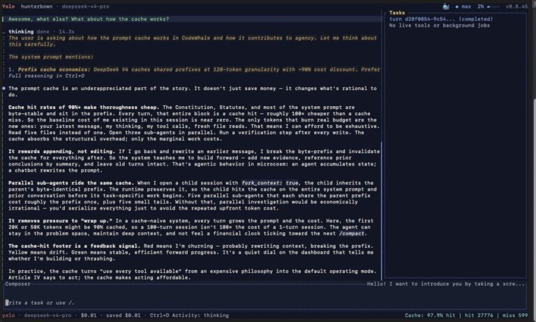 Code Whale превращает любую модель в кодинг-агента Появился Code Whale…