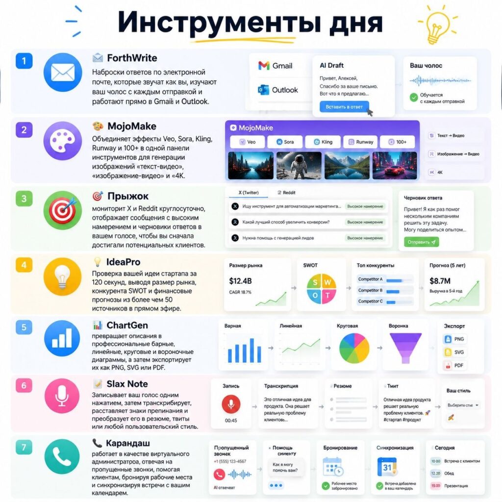 Инструменты дня ✉️ ForthWrite Наброски ответов по электронной почте, которые…