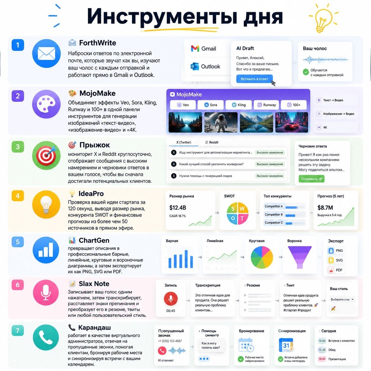 Инструменты дня ✉️ ForthWrite Наброски ответов по электронной почте, которые…