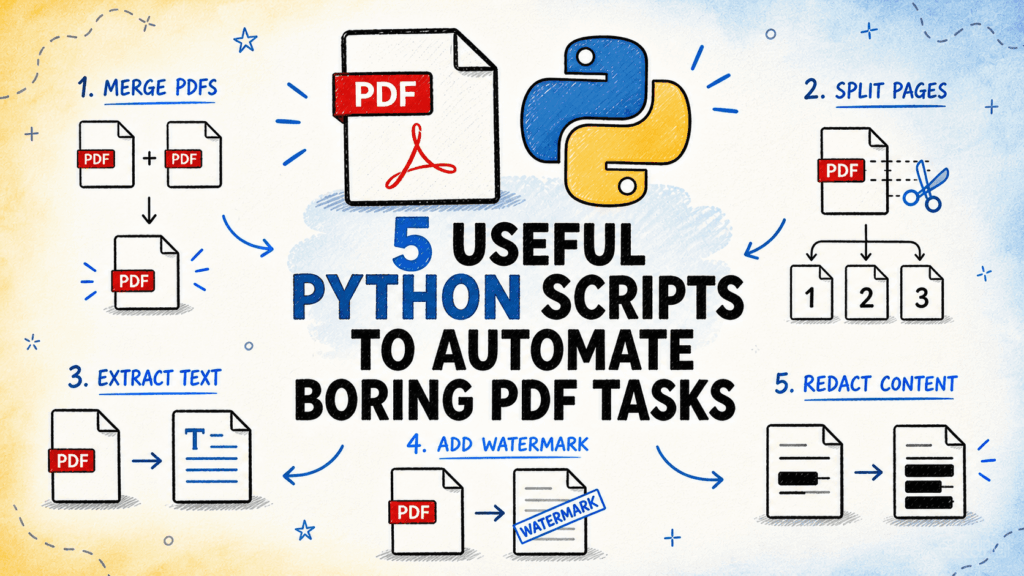 5 полезных скриптов на Python для автоматизации рутинных задач, связанных с PDF-файлами.