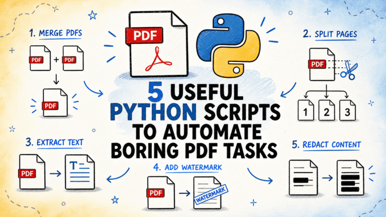 5 полезных скриптов на Python для автоматизации рутинных задач, связанных с PDF-файлами.