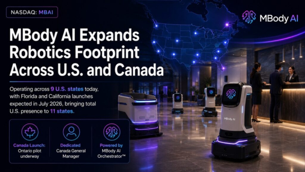 MBody AI расширяет операции по сервисной робототехнике на одиннадцати штатах в Канаде