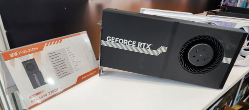 PELADN привезла на COMPUTEX 2026 видеокарту GeForce RTX 5090 с турбинным охлаждением