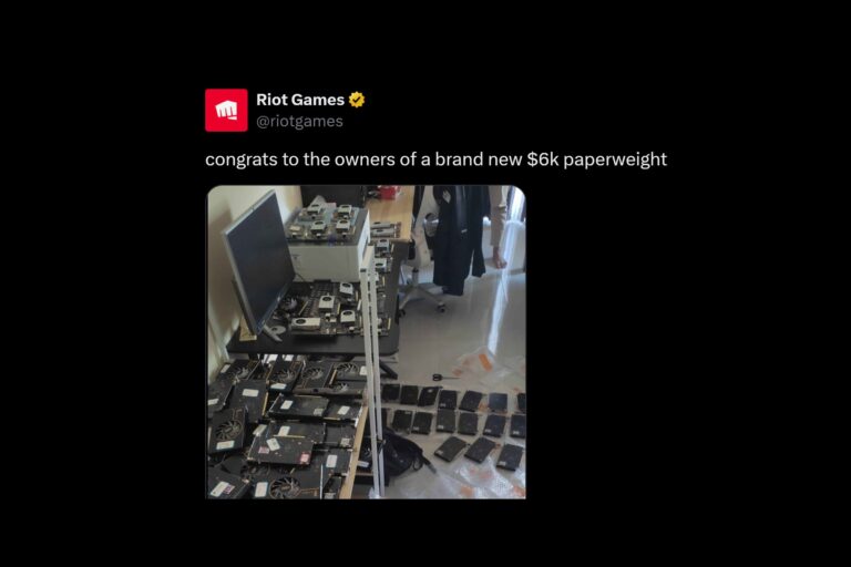 Riot Games отрицает использование античит-программ, которые блокируют компьютеры хакеров