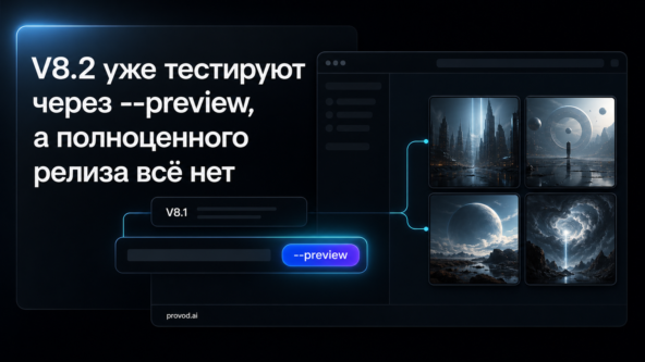 Мид джорень нейросеть: Midjourney V8.2 уже в превью — редактирование по референсу
