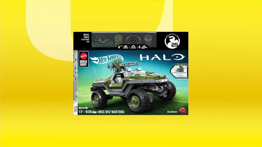Конструктор Warthog на фоне желтого градиента от CNET.