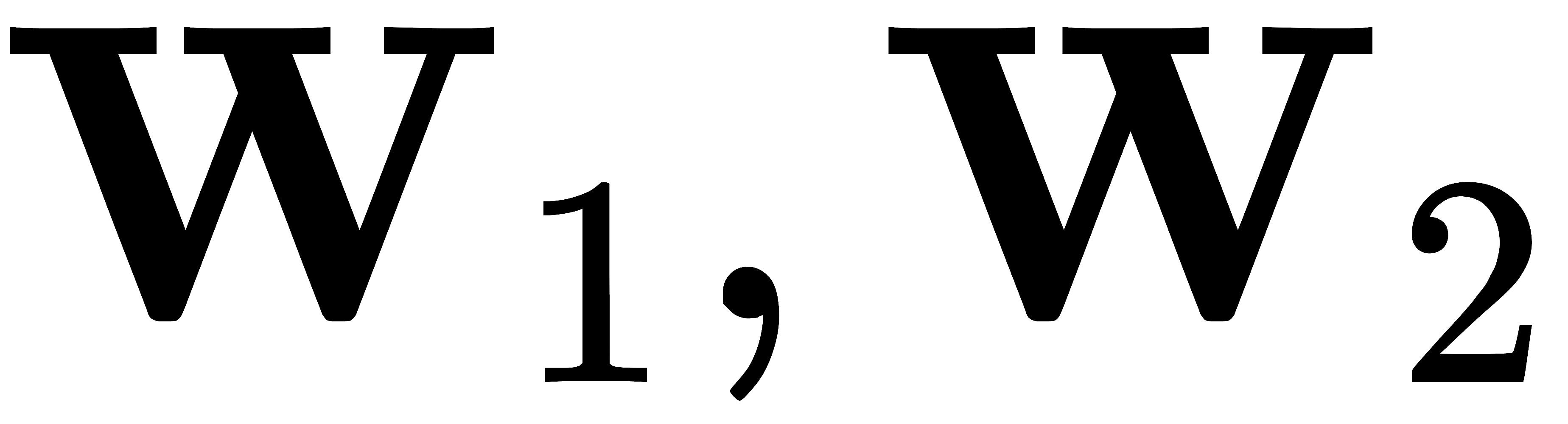 mathbf{W}_1, mathbf{W}_2
