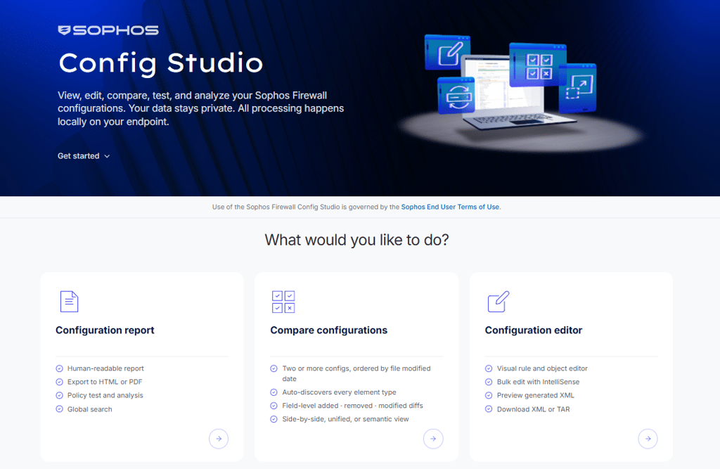 Представляем Sophos Firewall Config Studio 2.6