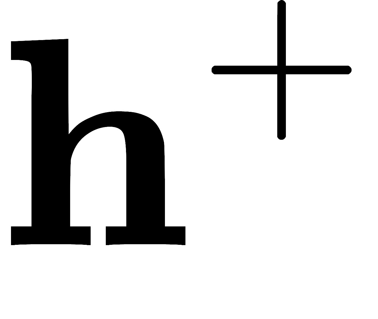 mathbf{h}^+