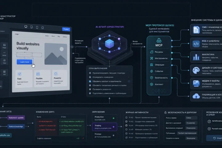 После drag-and-drop: как AI-агенты и MCP меняют CMS и конструкторы сайтов