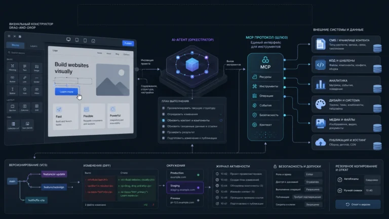 После drag-and-drop: как AI-агенты и MCP меняют CMS и конструкторы сайтов