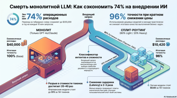 Смерть монолитной LLM: почему выигрывает не тот, кто покупает флагман, а тот, кто строит сплит-роутинг