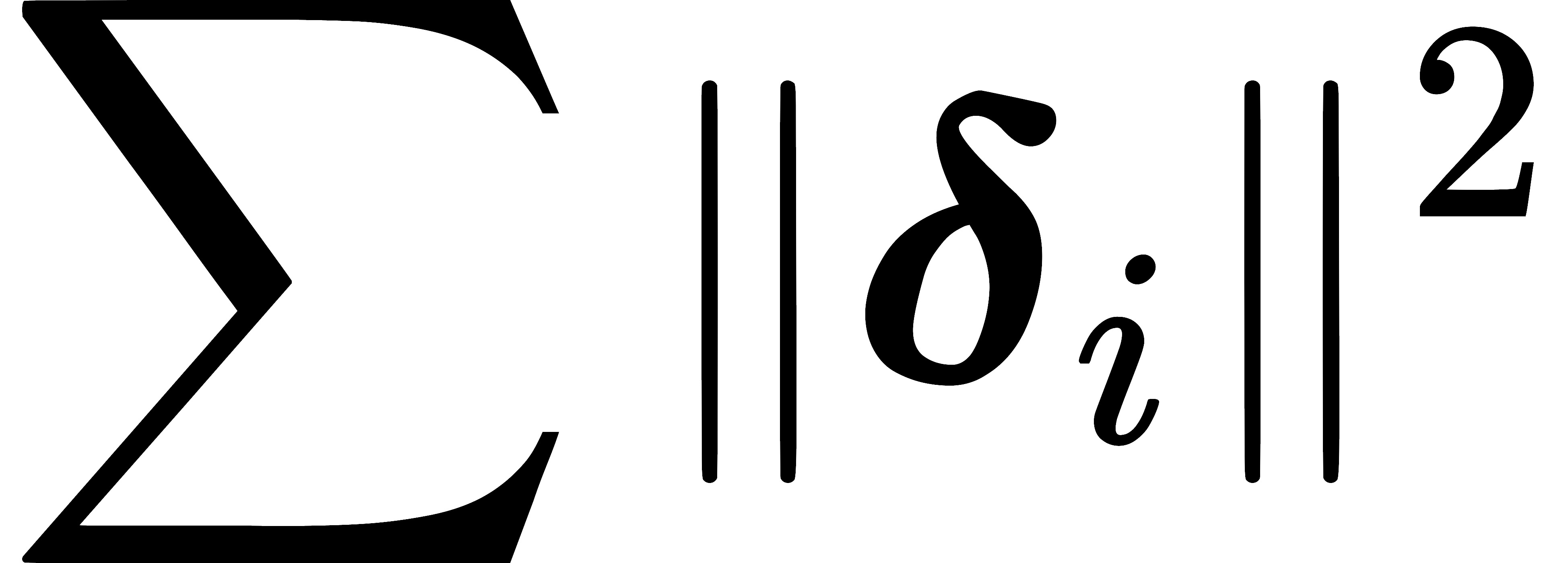 sum|boldsymbol{delta}_i|^2