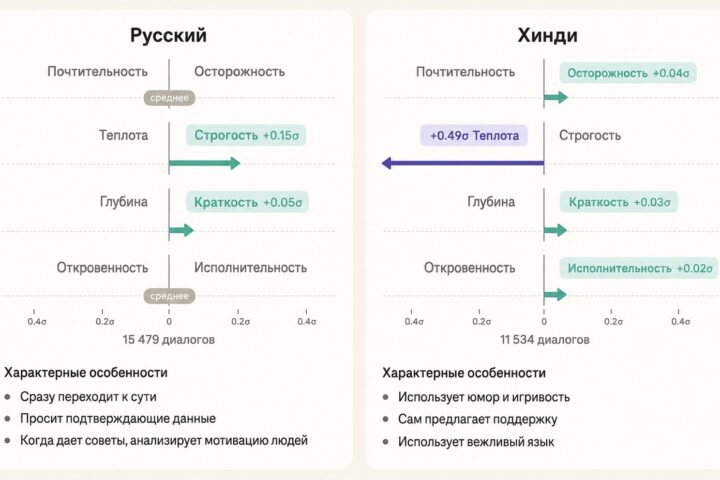Claude становится строже на русском: Anthropic выяснила, как язык меняет ответы ИИ
