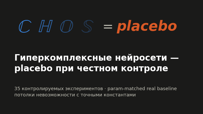 Мы провели 35 контролируемых экспериментов с «экзотическими алгебрами» в нейросетях