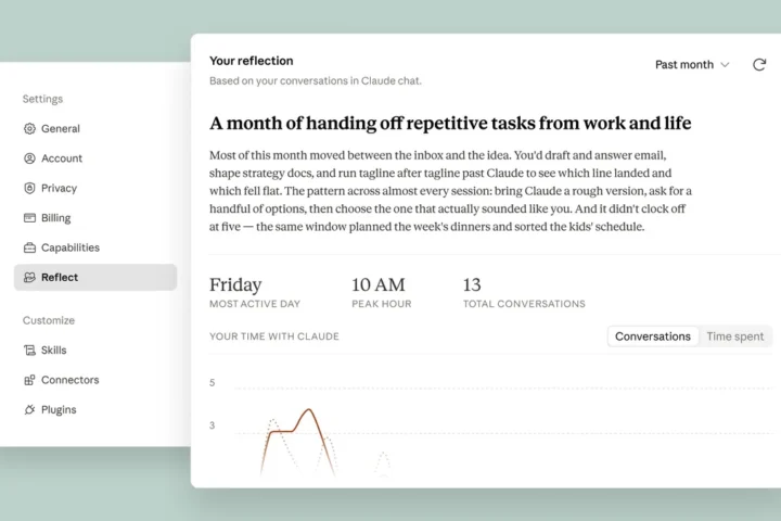 Бета-версия приложения Anthropic «Reflection» отслеживает ваши привычки, чтобы улучшить использование Claude.
