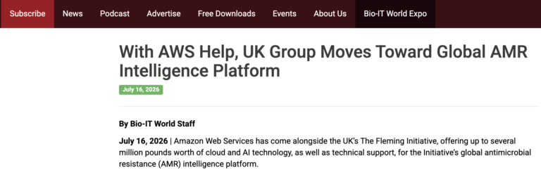 При поддержке AWS британская группа компаний переходит к глобальной платформе AMR Intelligence.