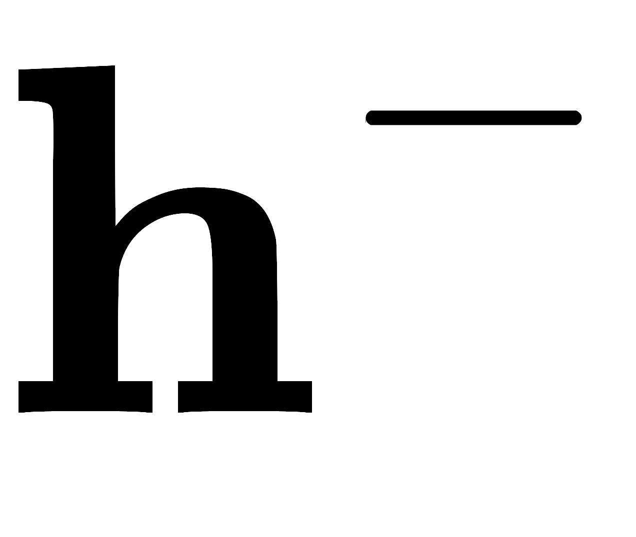 mathbf{h}^-