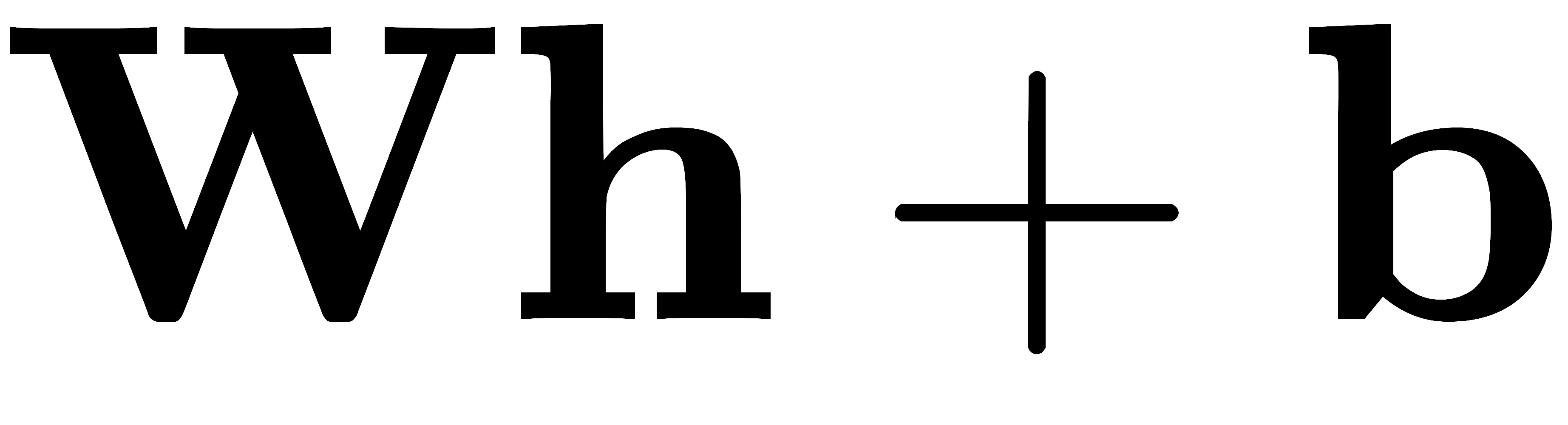 mathbf{W}mathbf{h}+mathbf{b}