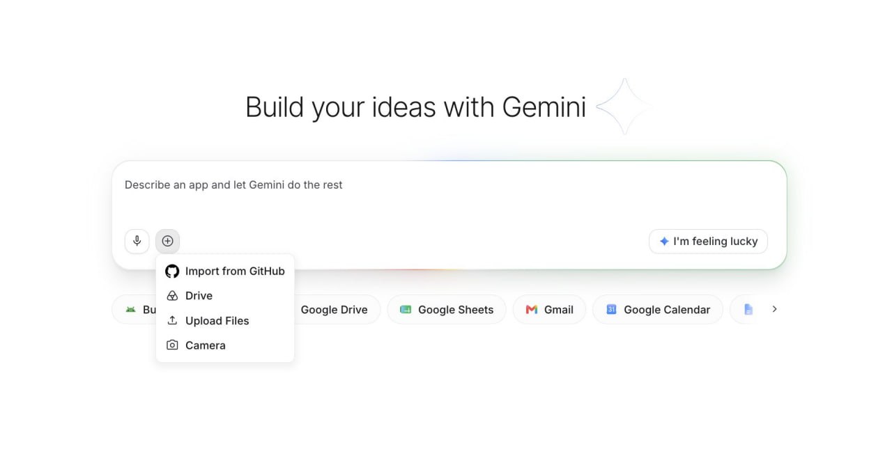Google AI Studio научился импортировать проекты с GitHub