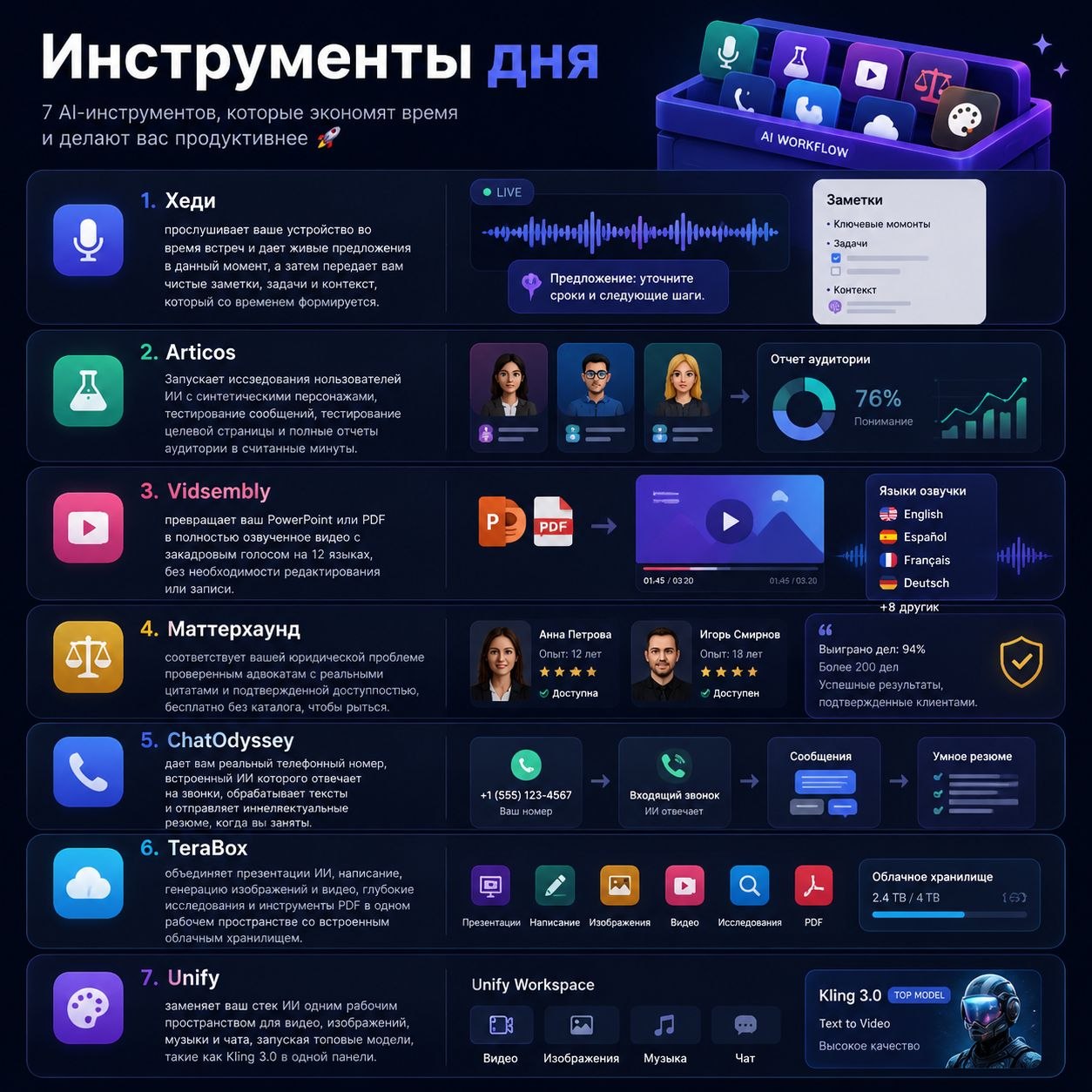 Инструменты дня  Хеди прослушивает ваше устройство во время встреч и дает…