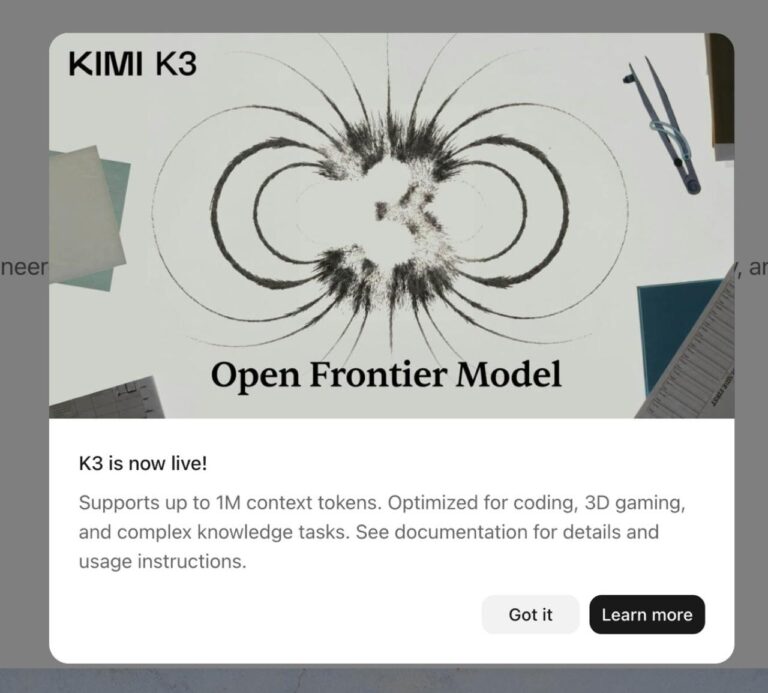 Kimi K3 уже появилась в Kimi Code CLI В документации…