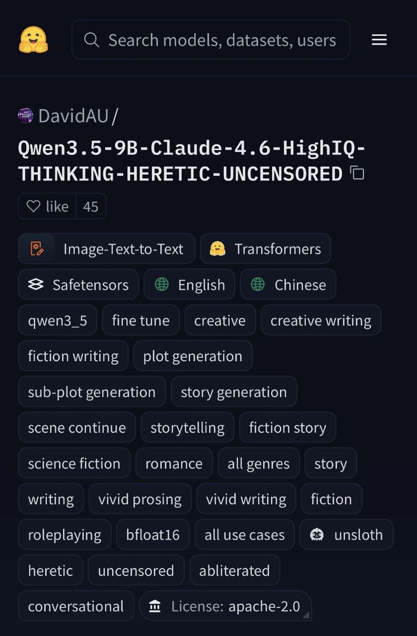 🔥 Вышел «народный Opus 4.6» — энтузиасты с Hugging Face…