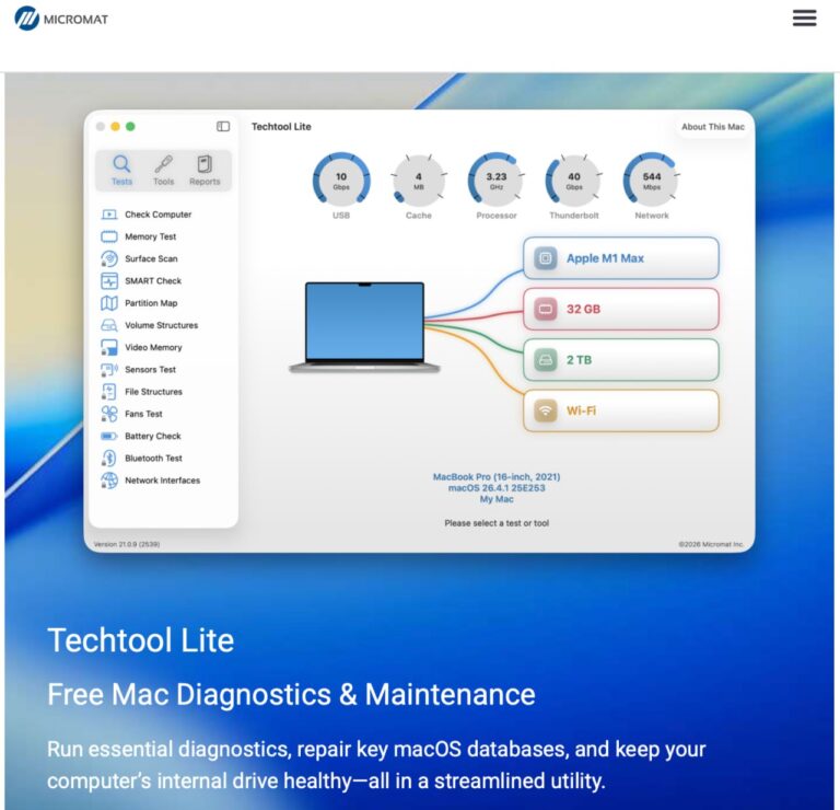 😋 Владельцы Mac, это вам Забираем Techtool Lite — ваш…