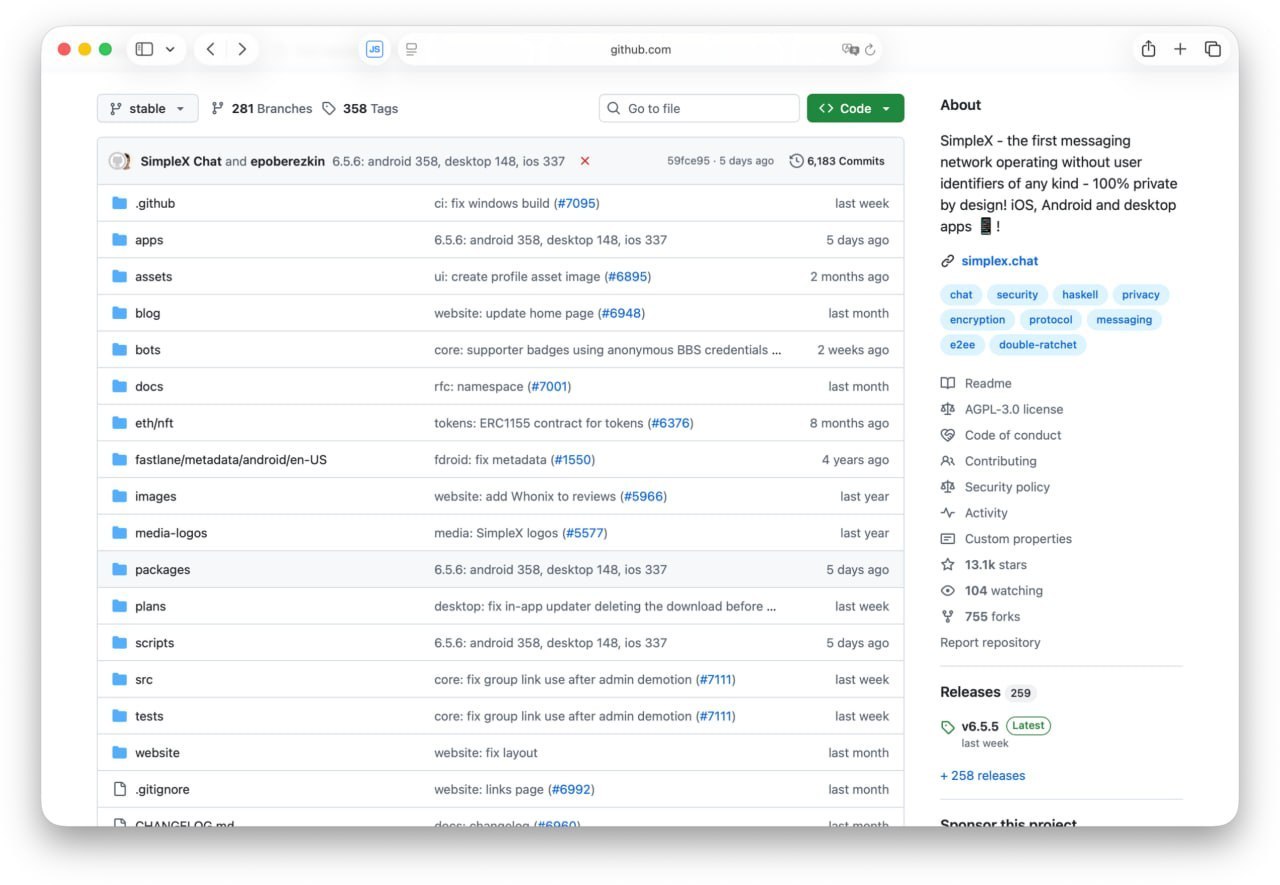 SimpleX Chat завирусился на GitHub — мессенджер без ID и…