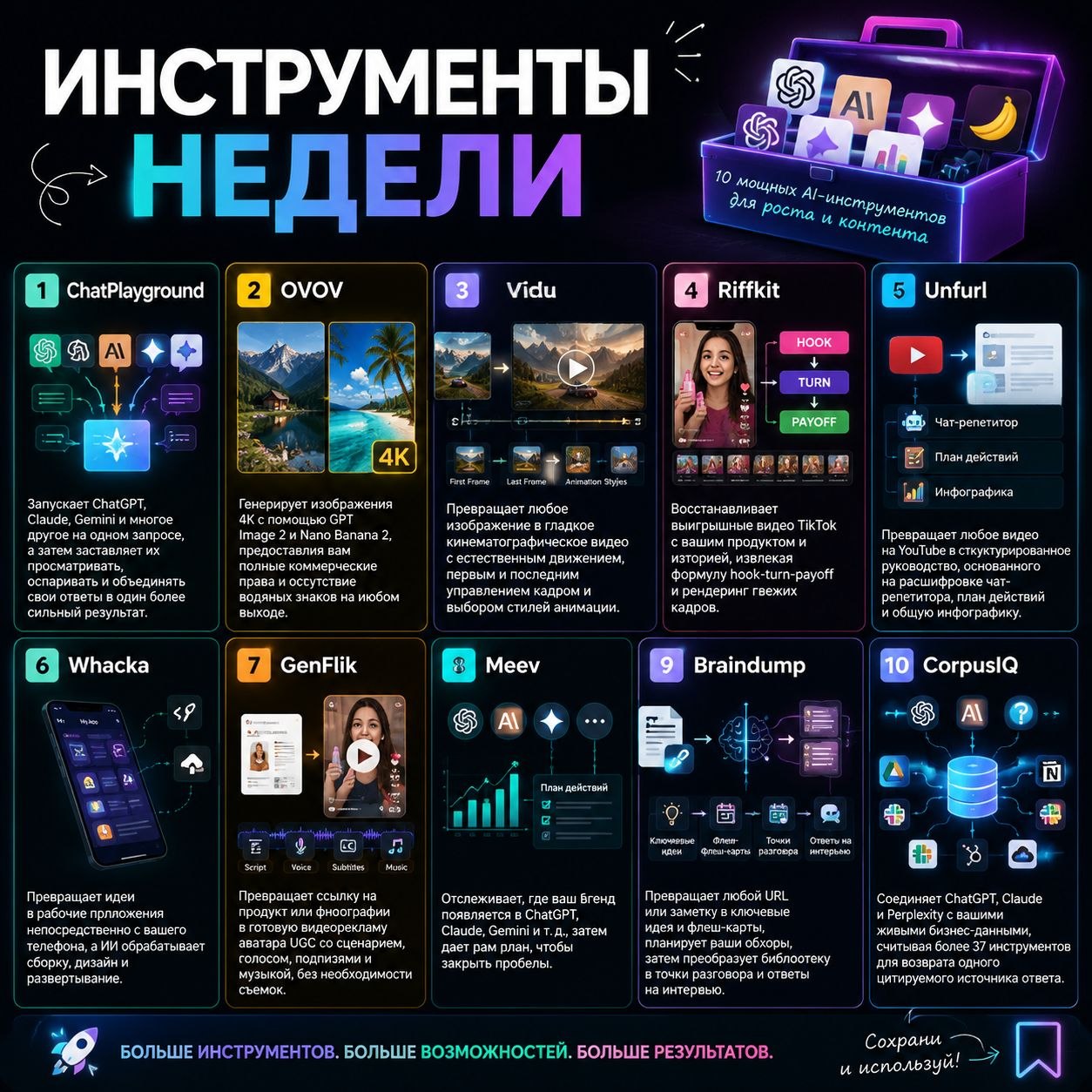 Инструменты недели 🧪 ChatPlayground запускает ChatGPT, Claude, Gemini и многое другое на…
