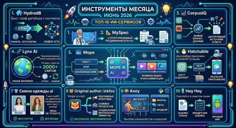Инструменты месяца (июль 2026) 🧩 HydradB выполняет каждый случай использования контекста ИИ,…